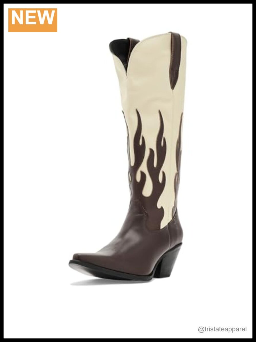 Dingo Leather Western Over the Knee Boots Snip Toe Pull-On Casual
